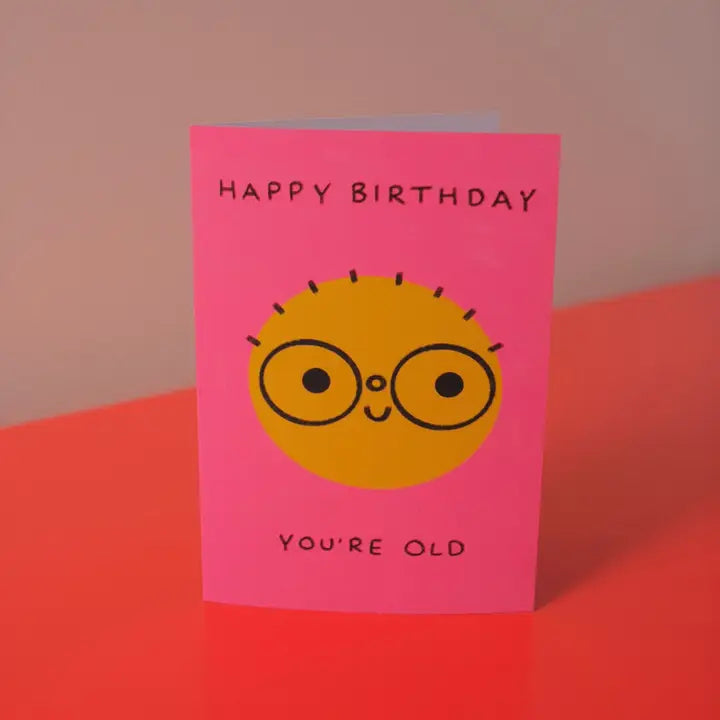 Happy Birthday You're Old Card by Orange Juice For Dinner