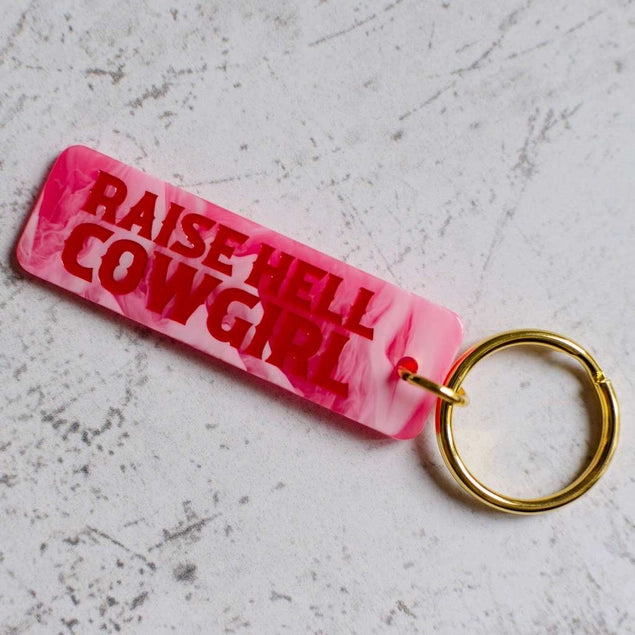 Raise Hell Cowgirl Keychain by Rock and Rose Motel