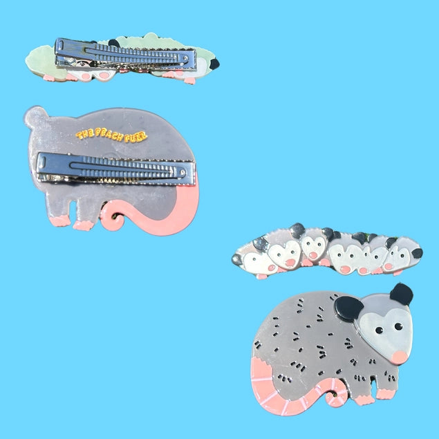Possum Family Hair Clips by The Peach Fuzz