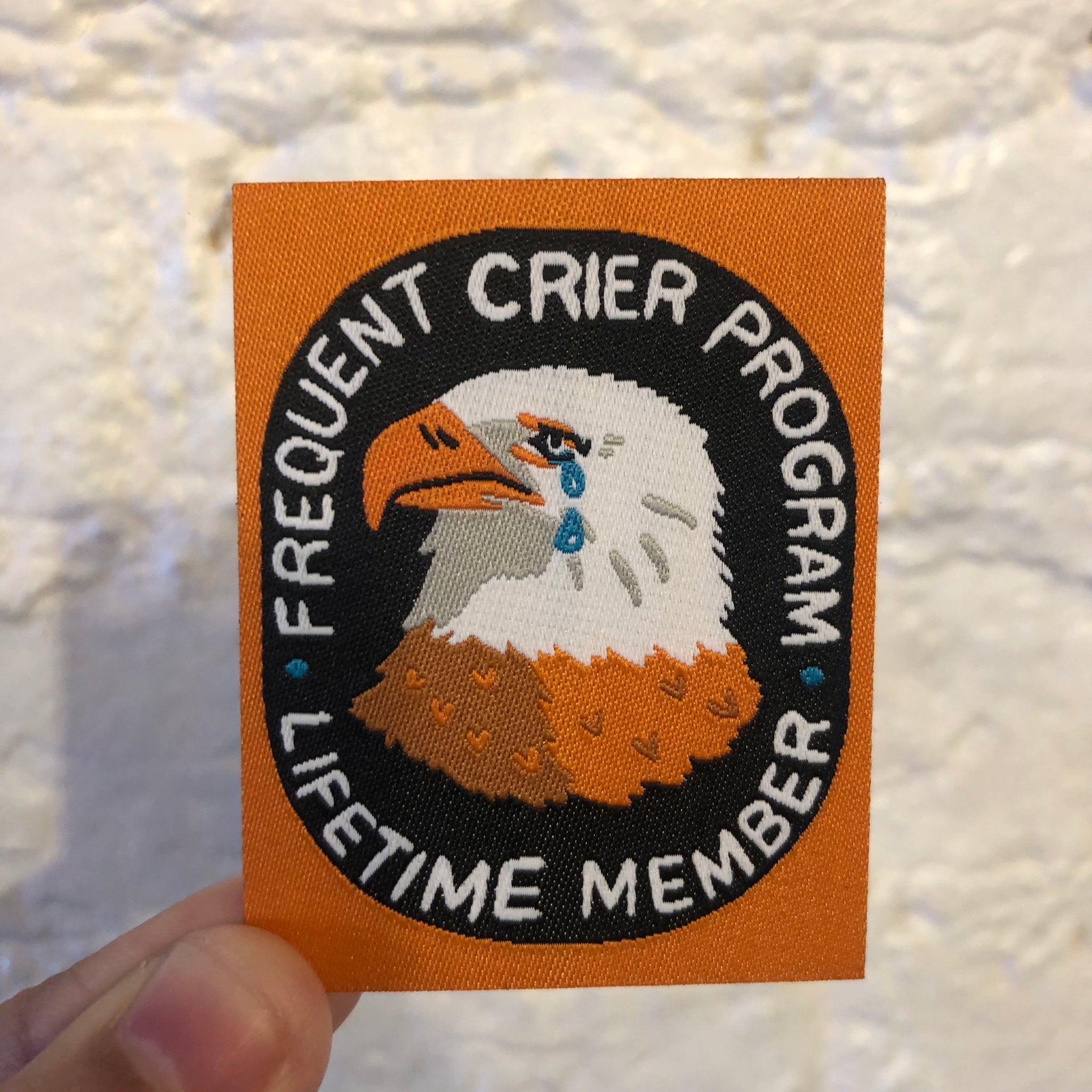 Frequent Crier Stick-On Woven Patch