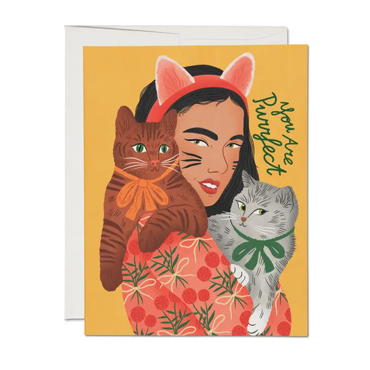 You Are Purrfect friendship card by Red Cap Cards