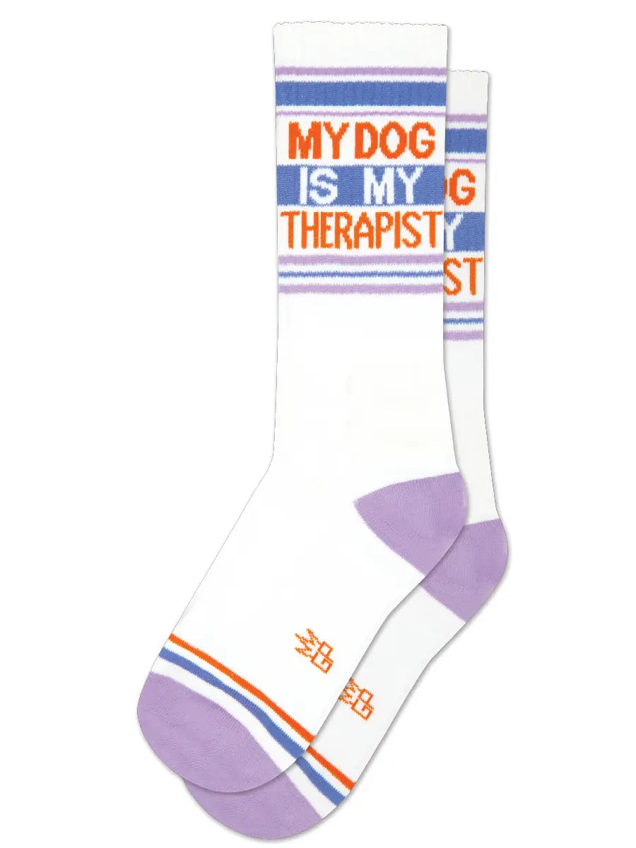 My Dog is My Therapist Socks by Gumball Poodle