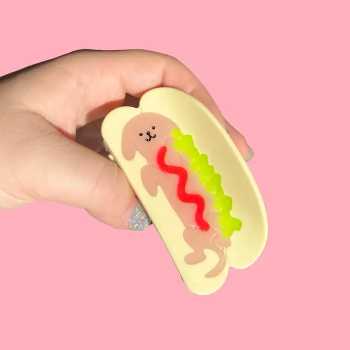 Hot Doggy Dog Hair Claw by The Peach Fuzz