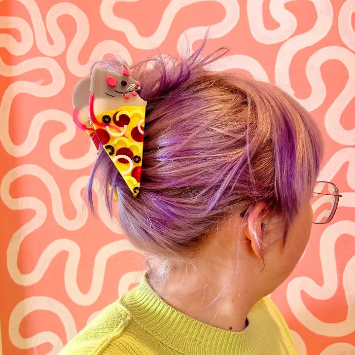 Pizza Rat Hair Claw by The Peach Fuzz