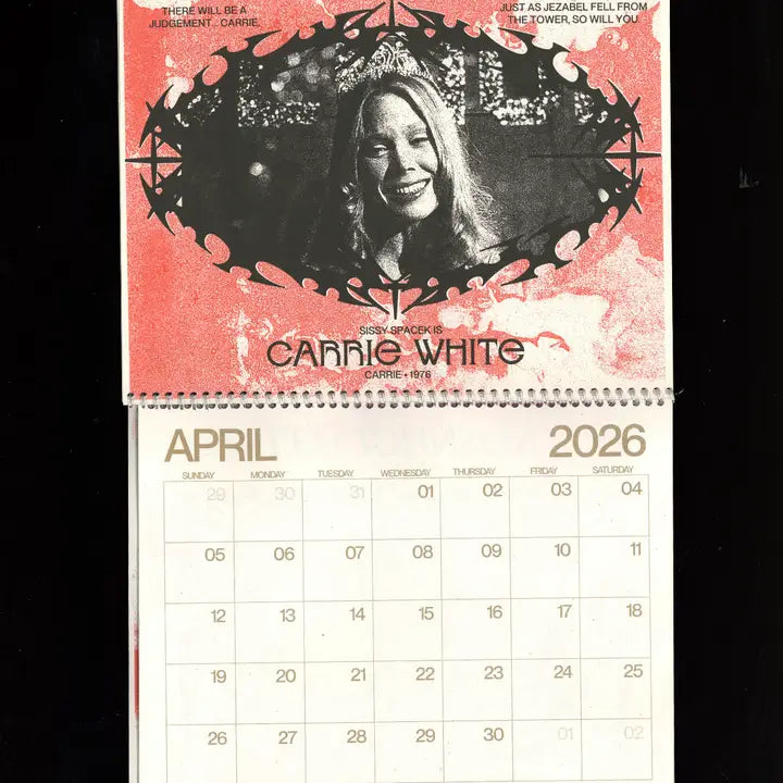 2026 Women of Horror Calendar by Back of Beyond Press