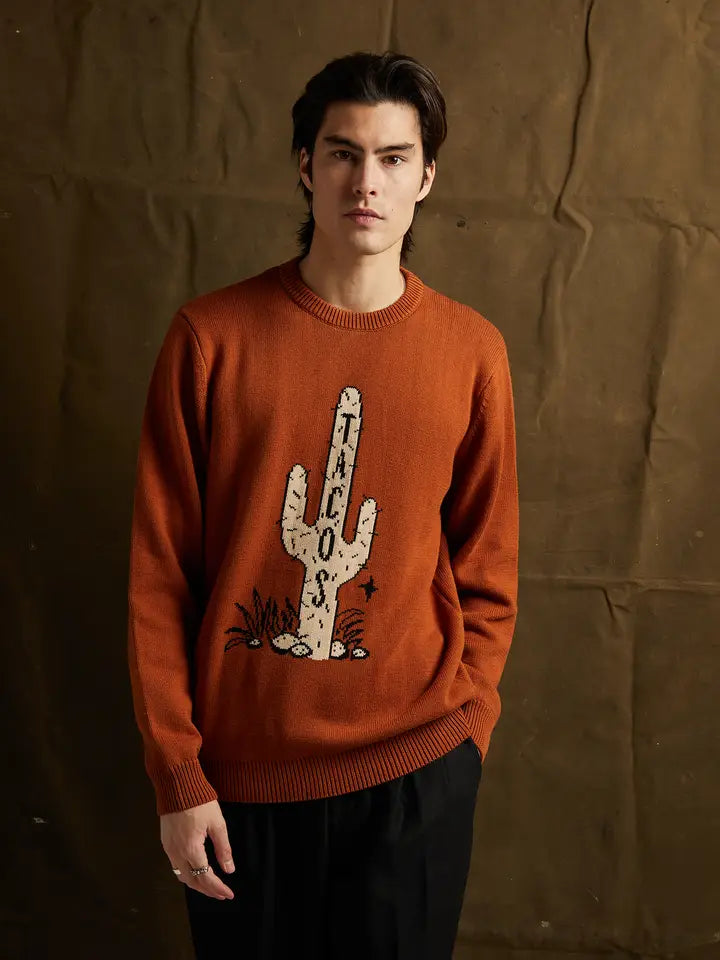 Cactus Tacos Knit Sweater by Pyknic