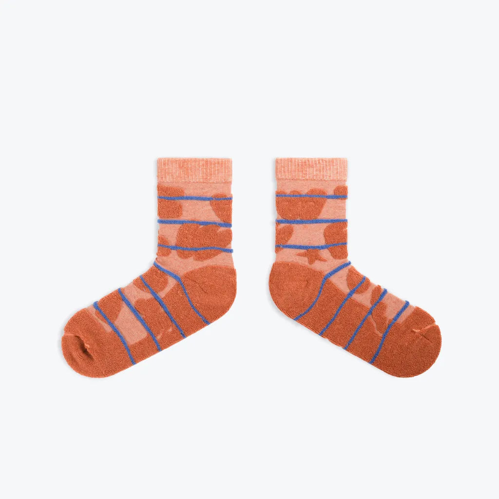 What A Weirdiful World Goldy Reversible Crew Socks by Good Pair Socks