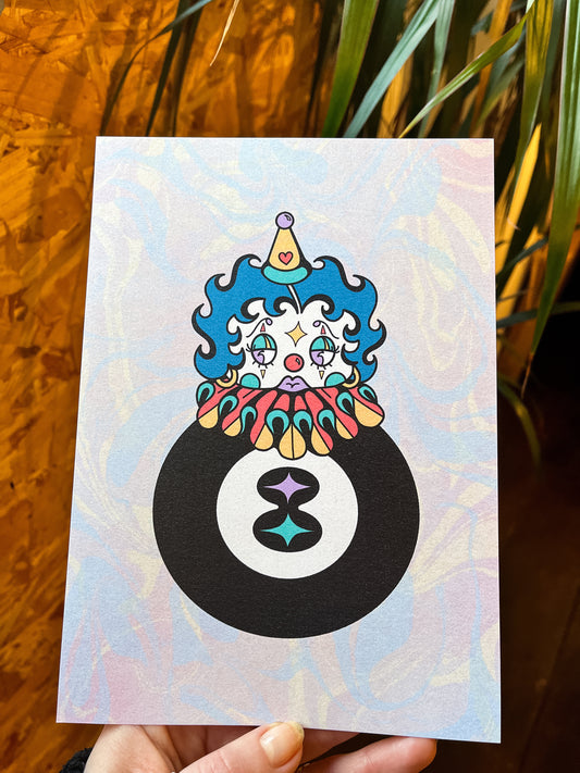 Betty Boop Clown A5 Print By Furious Creationz