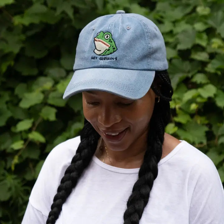 Hey Gorgeous Denim Cap by Stay Home Club