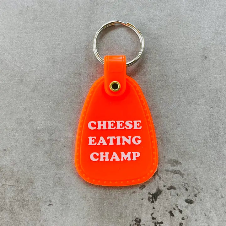 Cheese Eating Champ Keyring by The Silver Spider