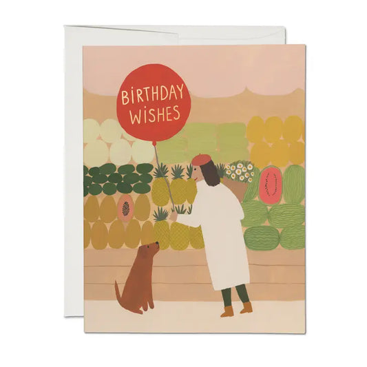 Fruit Stand Wishes card by Red Cap Cards
