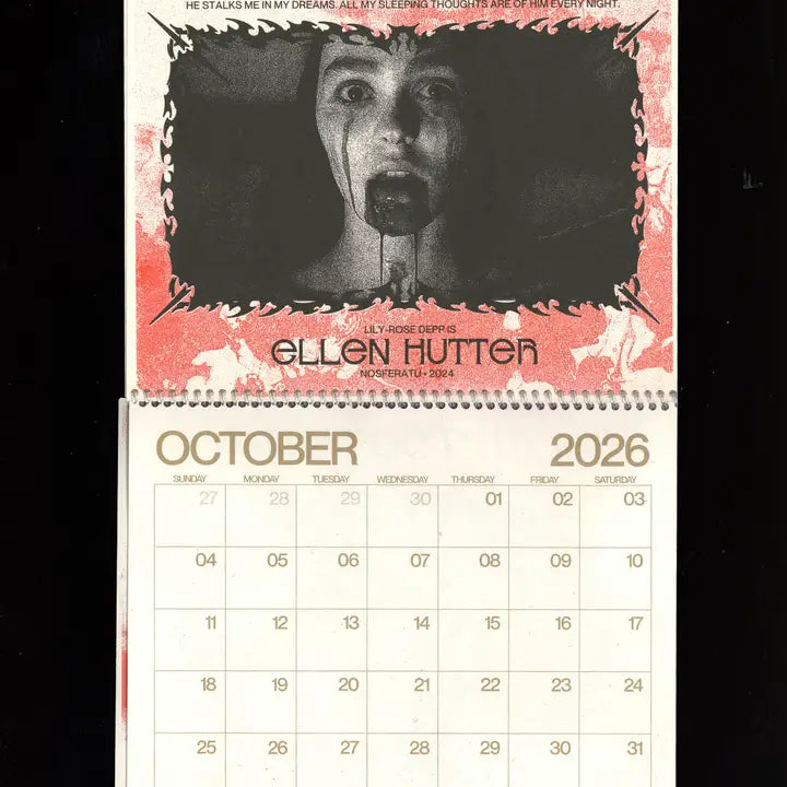 2026 Women of Horror Calendar by Back of Beyond Press