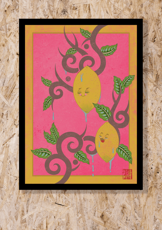 Lemon Art Print by 90sdolphintattoo X Family Store