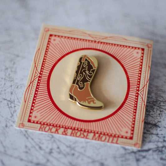 Cowboy Boot Enamel Pin by Rock And Rose Motel