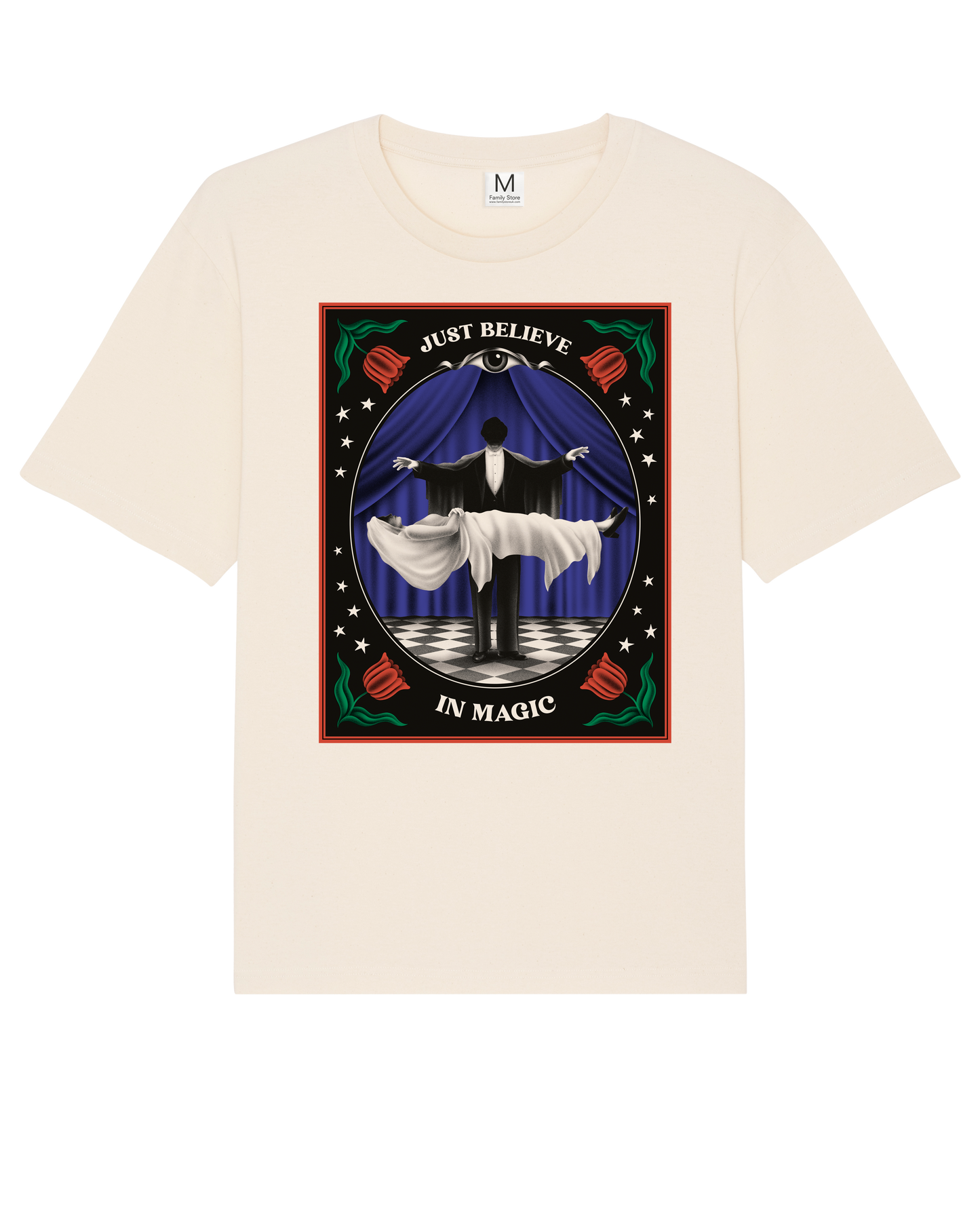 JUST BELIEVE IN MAGIC Natural TEE by Andre Poise x FS