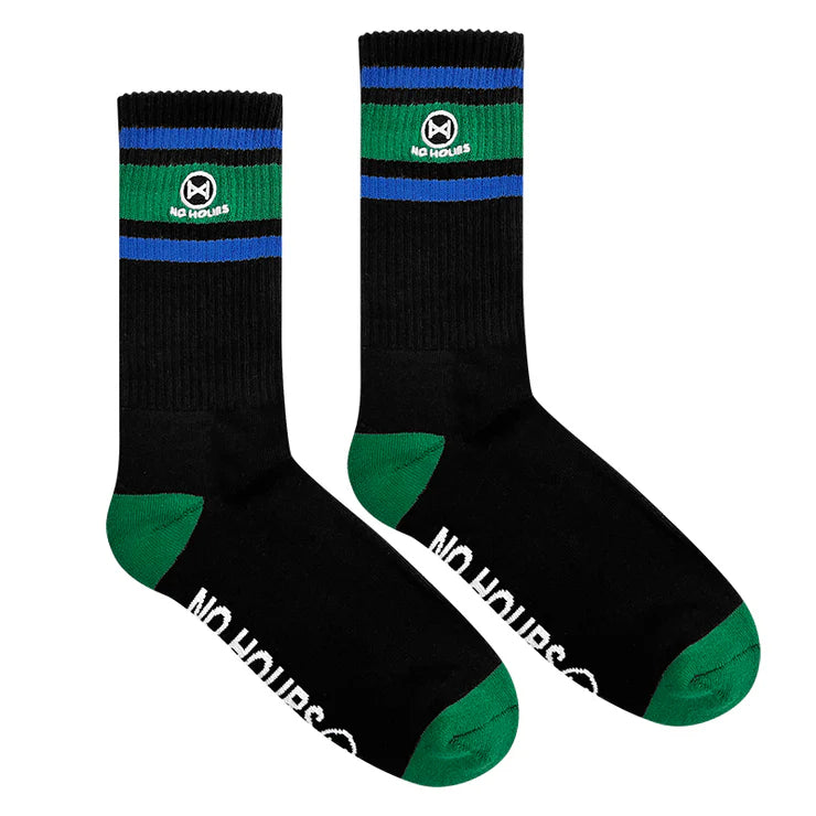 HOMEBODY Black Green Blue SOCKS by No Hours