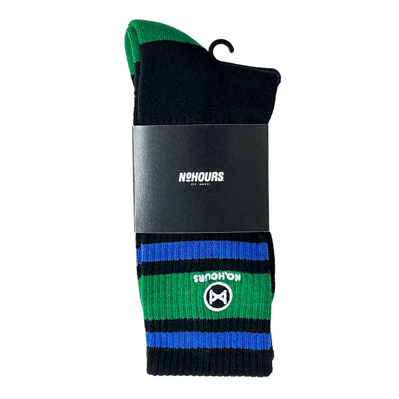 HOMEBODY Black Green Blue SOCKS by No Hours