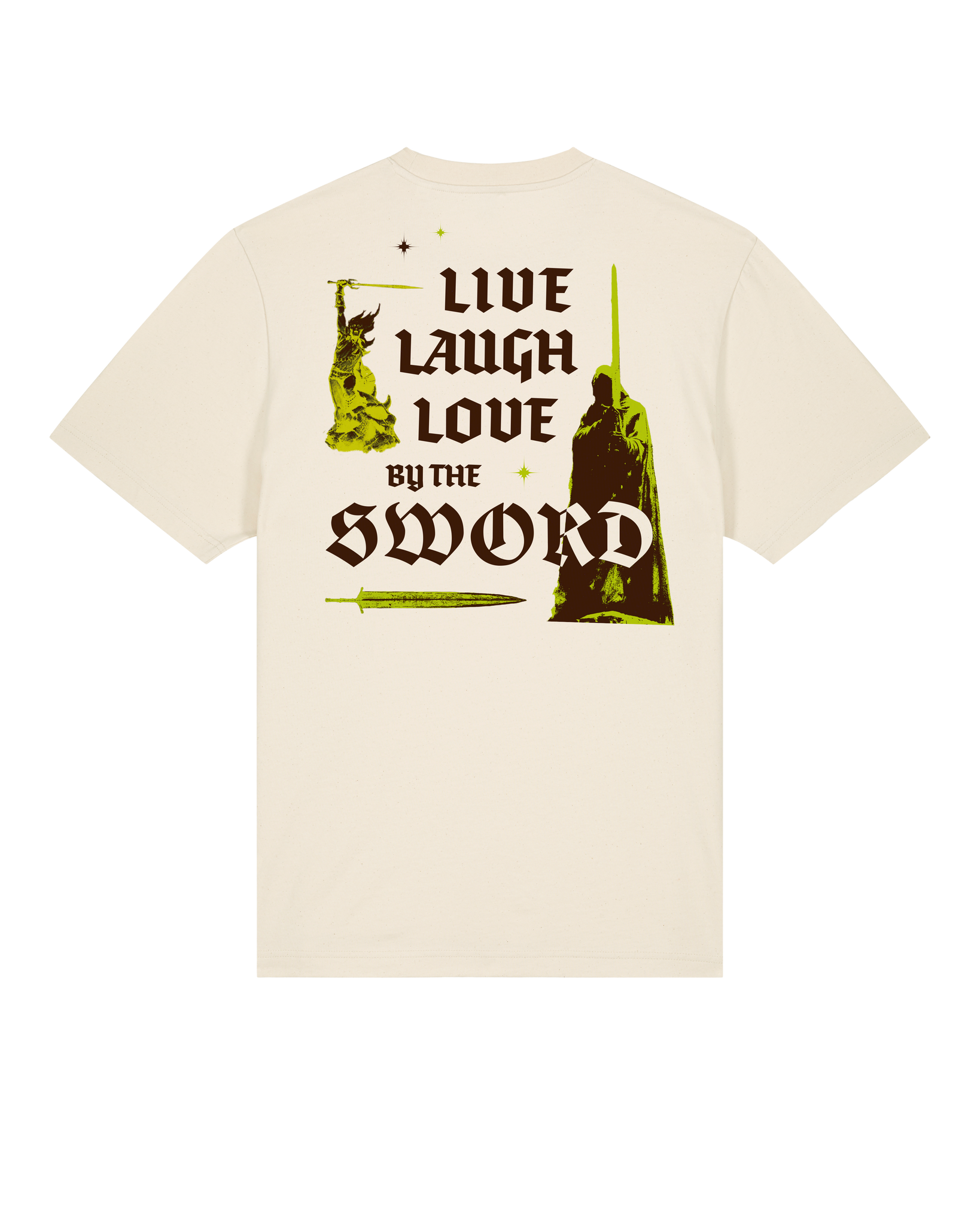 By The Sword Natural Back Print T-shirt by Family Store