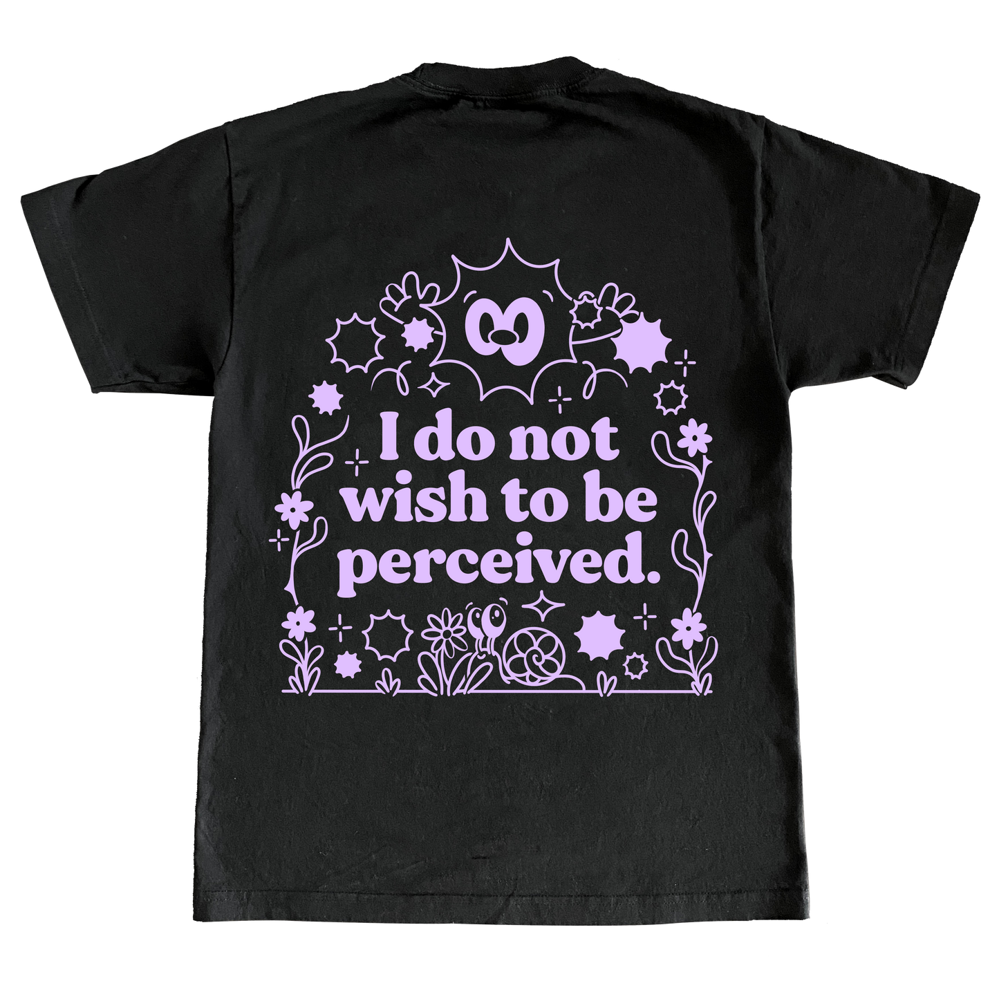 Do Not Perceive Me Black Tee by Bearcubs