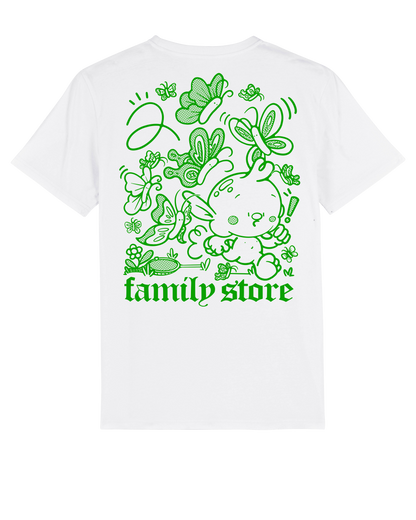 Family Store White & Green Tee by Bobbi Rae x FS