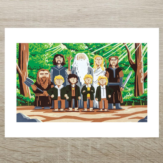 Lord of the Rings print A5 by James Chapman
