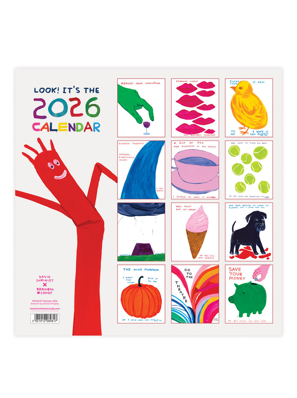 Wall Calendar 2026 by David Shrigley