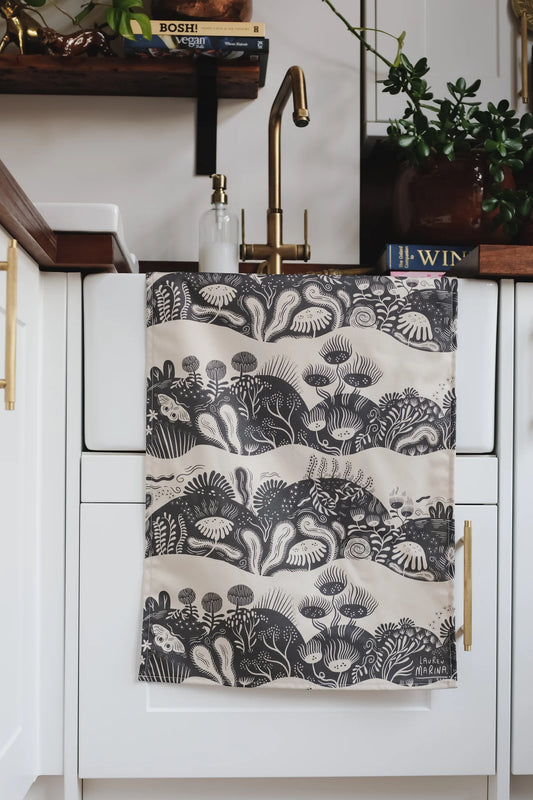 Meadow tea towel by Lauren Marina