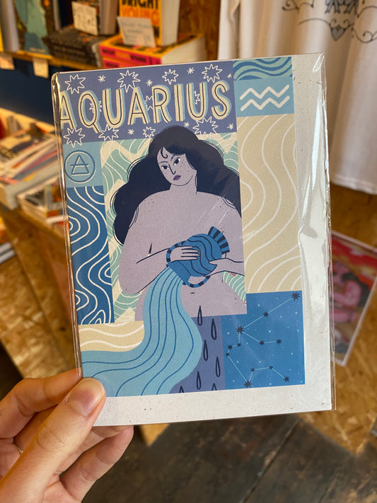 Aquarius Astro card by Uschie