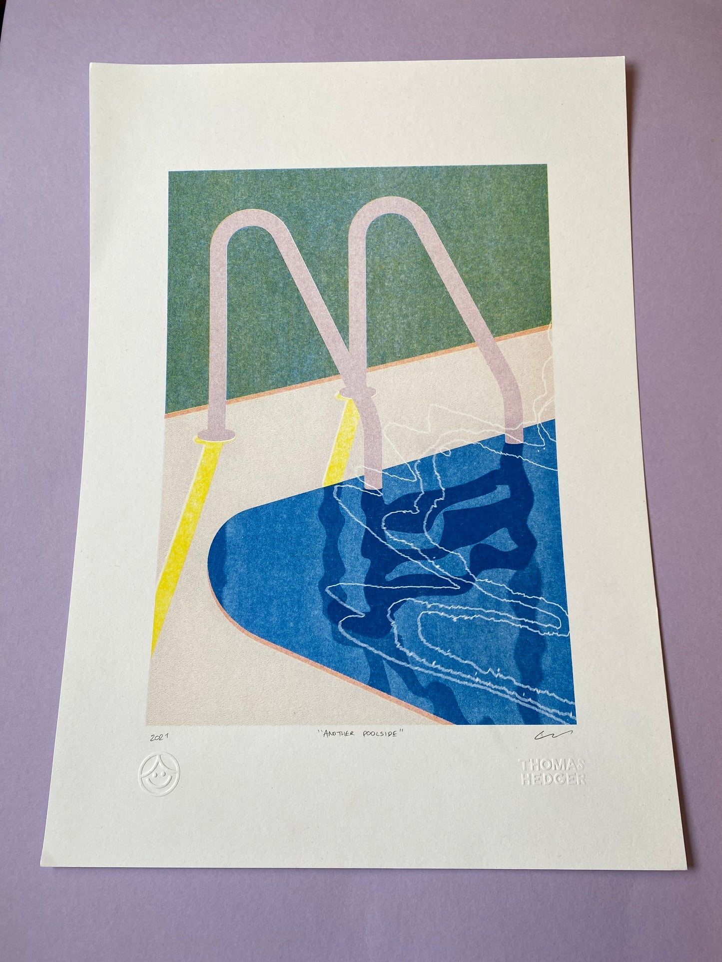 Another Poolside A3 Riso Print by Thomas Hedger