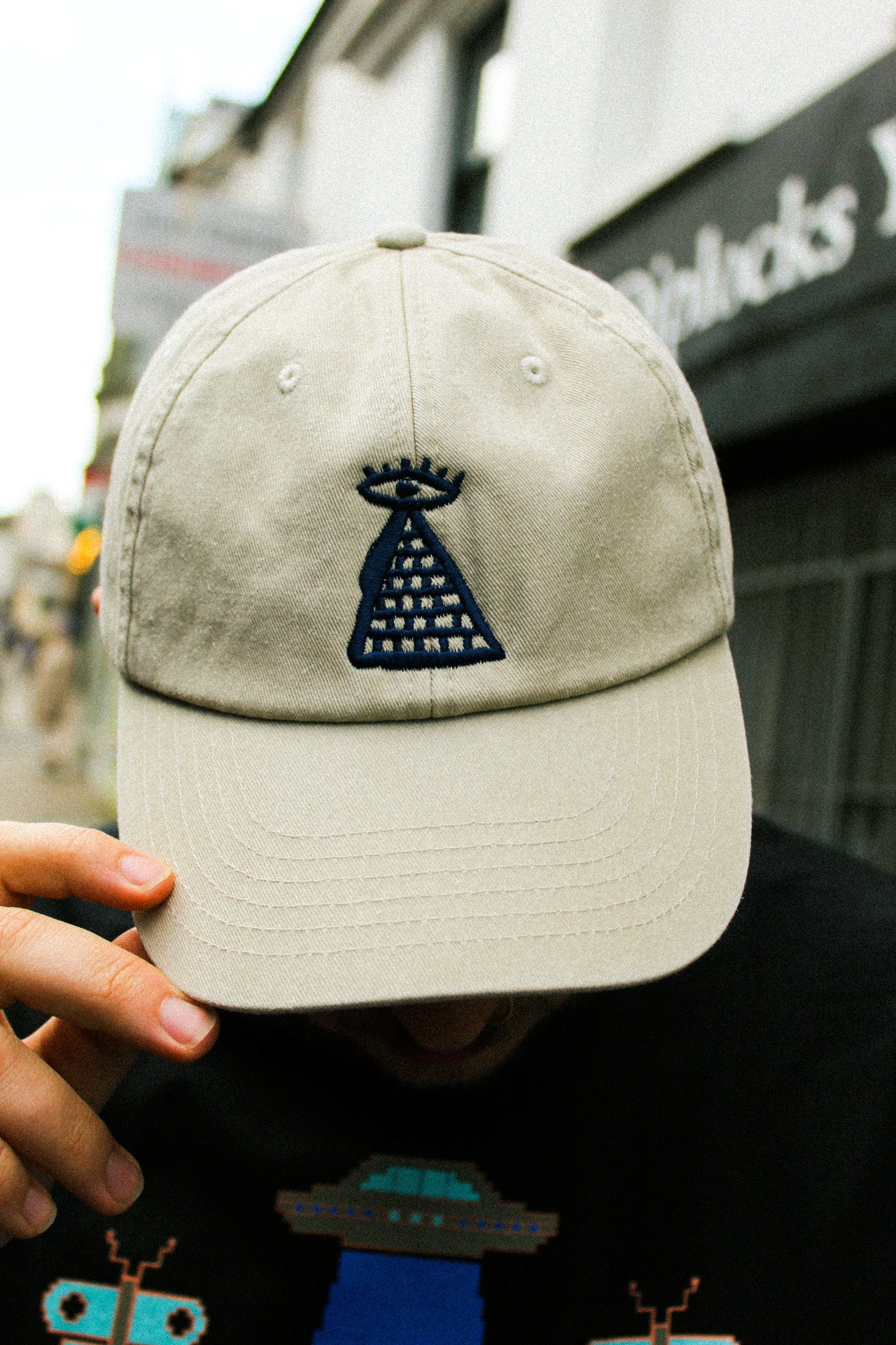 Sky Pyramid Embroidered Vintage Sand Cap by Stewart Easton