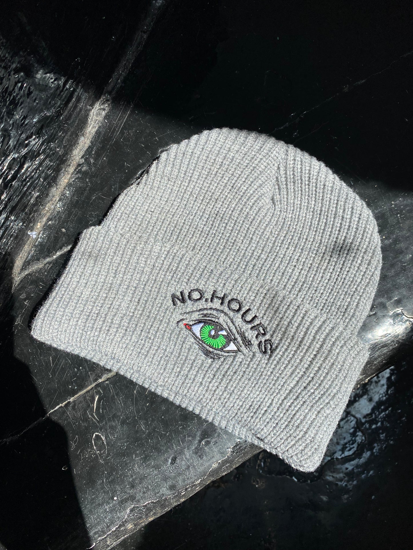 All Seeing Grey Beanie by NO HOURS