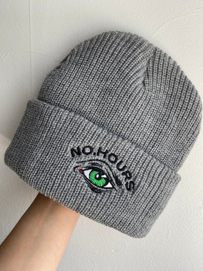 All Seeing Grey Beanie by NO HOURS