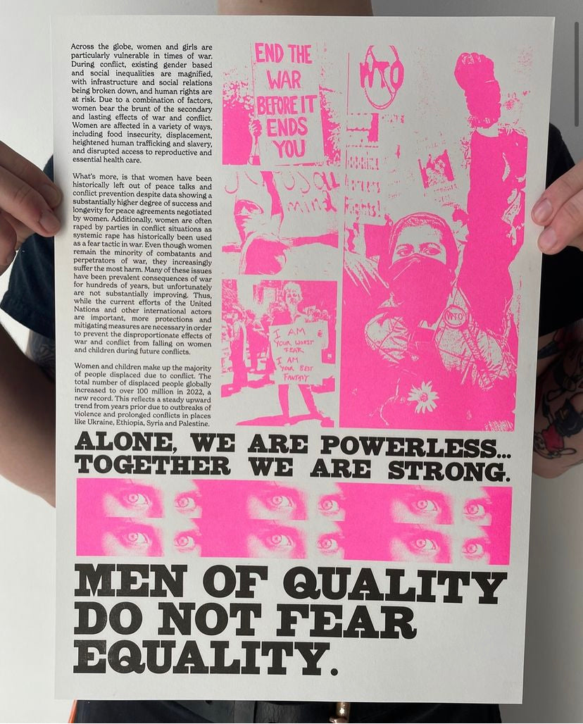 EQUALITY Risograph Print Poster By Jlee Graphics