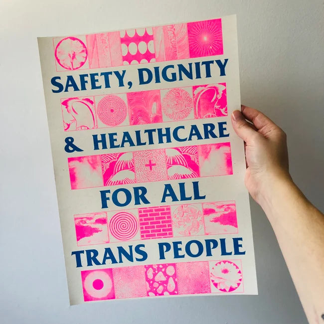 HEALTHCARE FOR ALL A3 RISO PRINT by Black Lodge Press