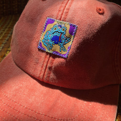 ACID FROG VINTAGE ORANGE DAD CAP BY FURIOUS CREATIONZ