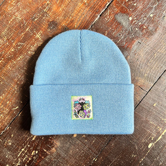 Baby Blue Betty Boop Cuffed Beanie by FURIOUS CREATIONZ