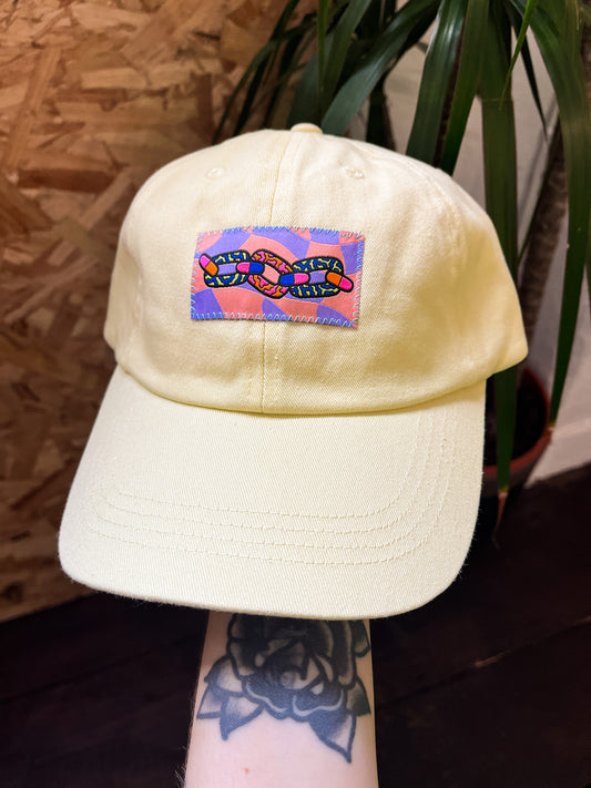 CHAIN PASTEL YELLOW DAD CAP BY FURIOUS CREATIONZ