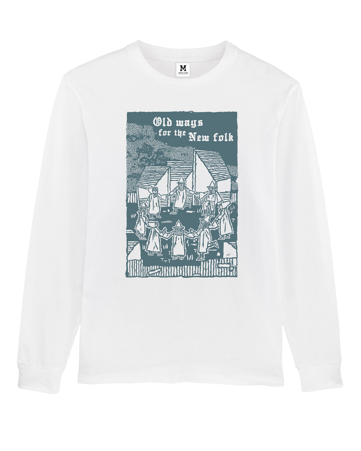 Old Ways, New folks White Long sleeve by Stewart Easton