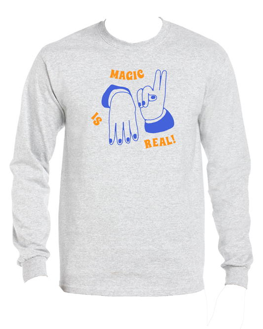 MAGIC IS REAL Ash Grey LONG SLEEVE by NICK OHLO x FS