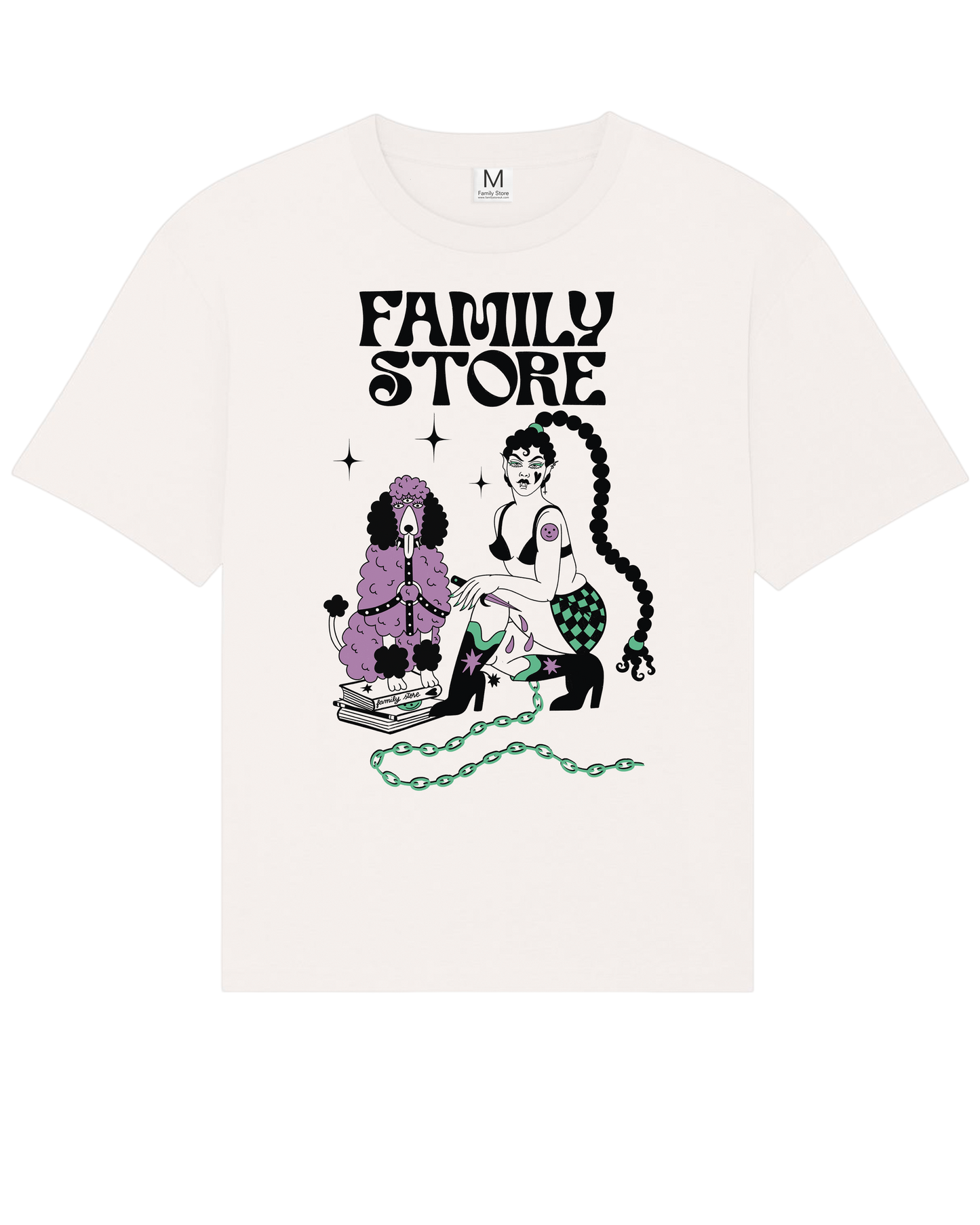 Family Store Logo Off White Tee by Marica.Mila