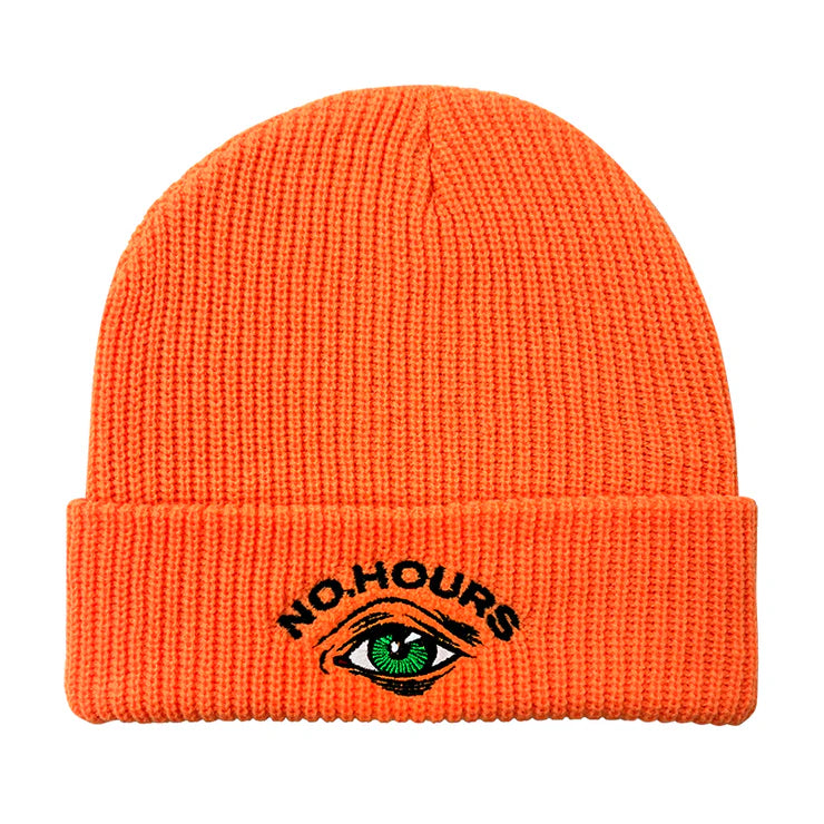 All Seeing Neon Orange Beanie by NO HOURS