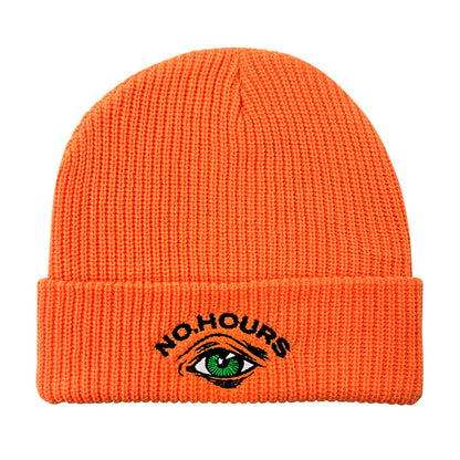 All Seeing Neon Orange Beanie by NO HOURS