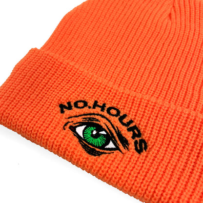 All Seeing Neon Orange Beanie by NO HOURS