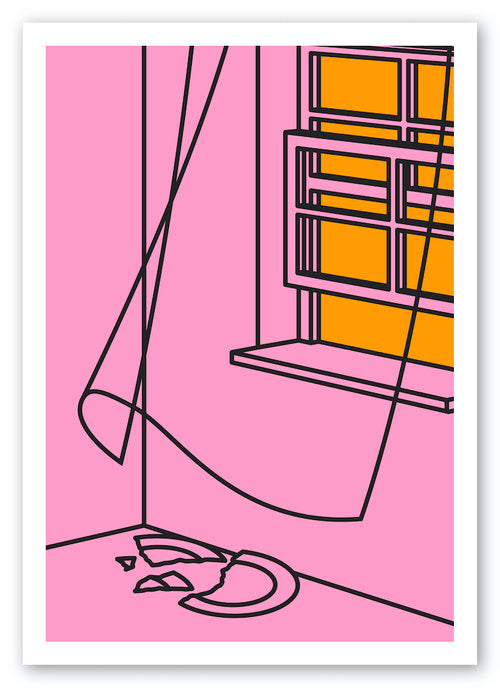 Pink Window A2 Poster by Thomas Hedger