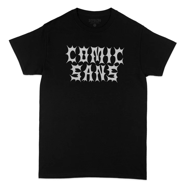 Comic Sans Black T-Shirt by Sepulcro