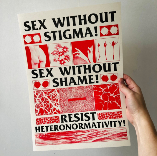 SEX WITHOUT STIGMA A3 RISO PRINT by Black Lodge Press