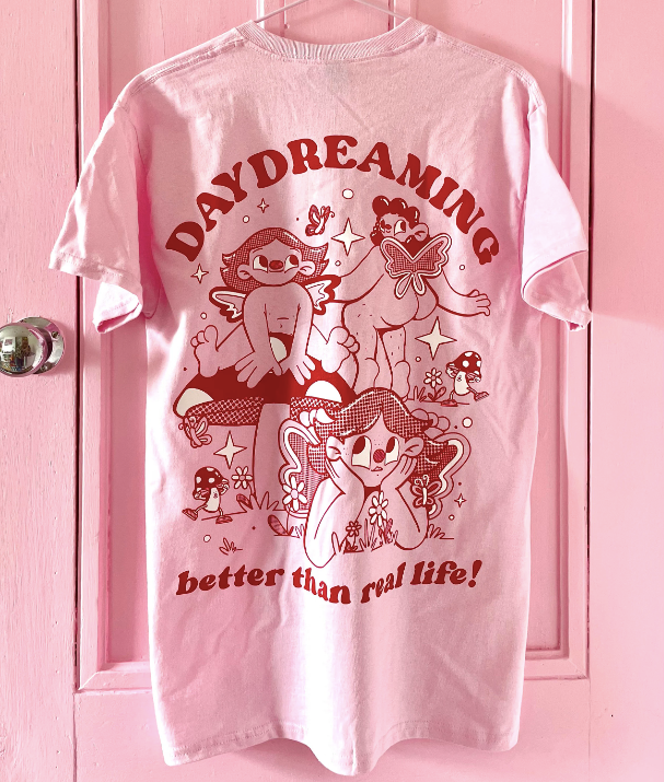 Day dreaming Pink TEE by Bearcubs