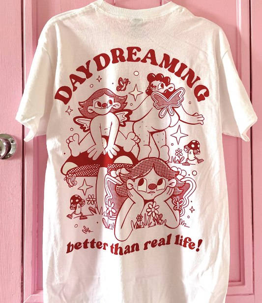 Day dreaming White TEE by Bearcubs