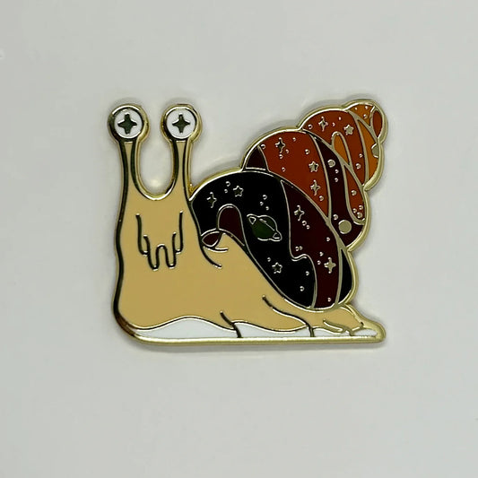 Silly Space Snail Pin by Strike Gently Co