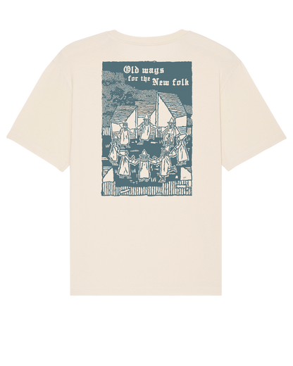 Old Ways, New folks Natural Tee by Stewart Easton